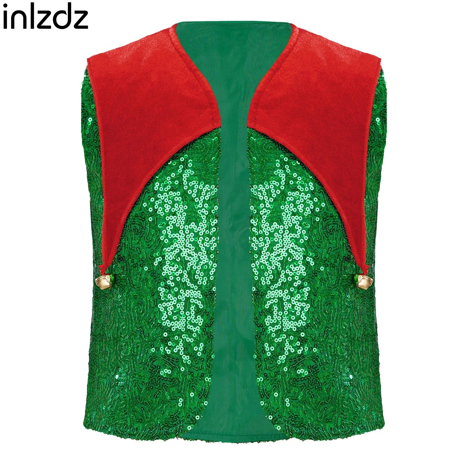 Elf Costume Christmas - Chaleco de Navidad Unisex para Niños,