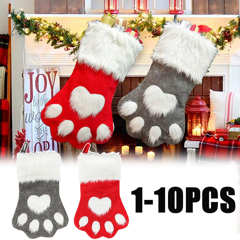 Christmas Stocking Hanging - 1/3/5/10PCS Bonita Bolsa de Regalo de