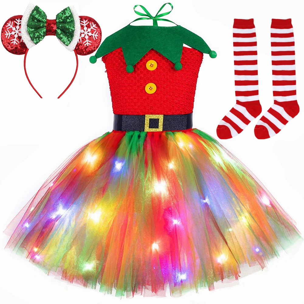 Elf Costume Christmas - Vestido tutú de Navidad, vestido de