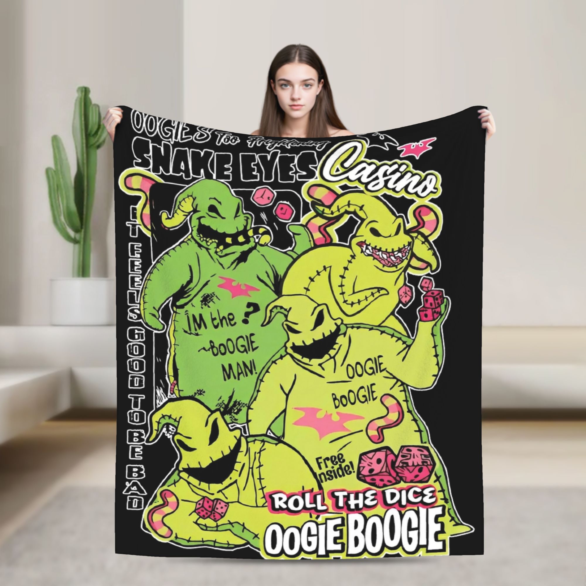 Christmas Throw Blanket - Manta de Oogie Boogie de Pesadilla