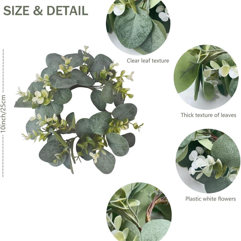 Corona de eucalipto, portavela - Christmas Wreath Fake reseña y precio