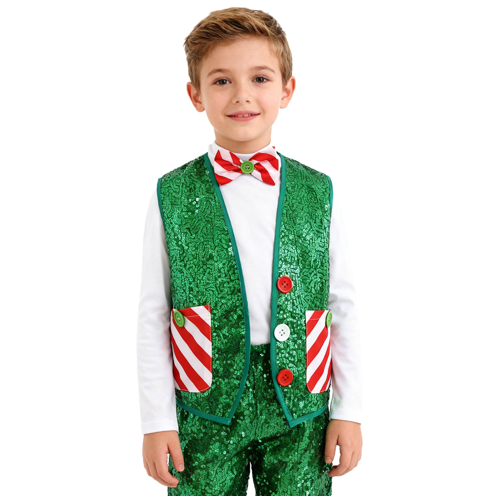 Chaleco de elfo de Papá Noel c - Elf Costume Christmas reseña y precio