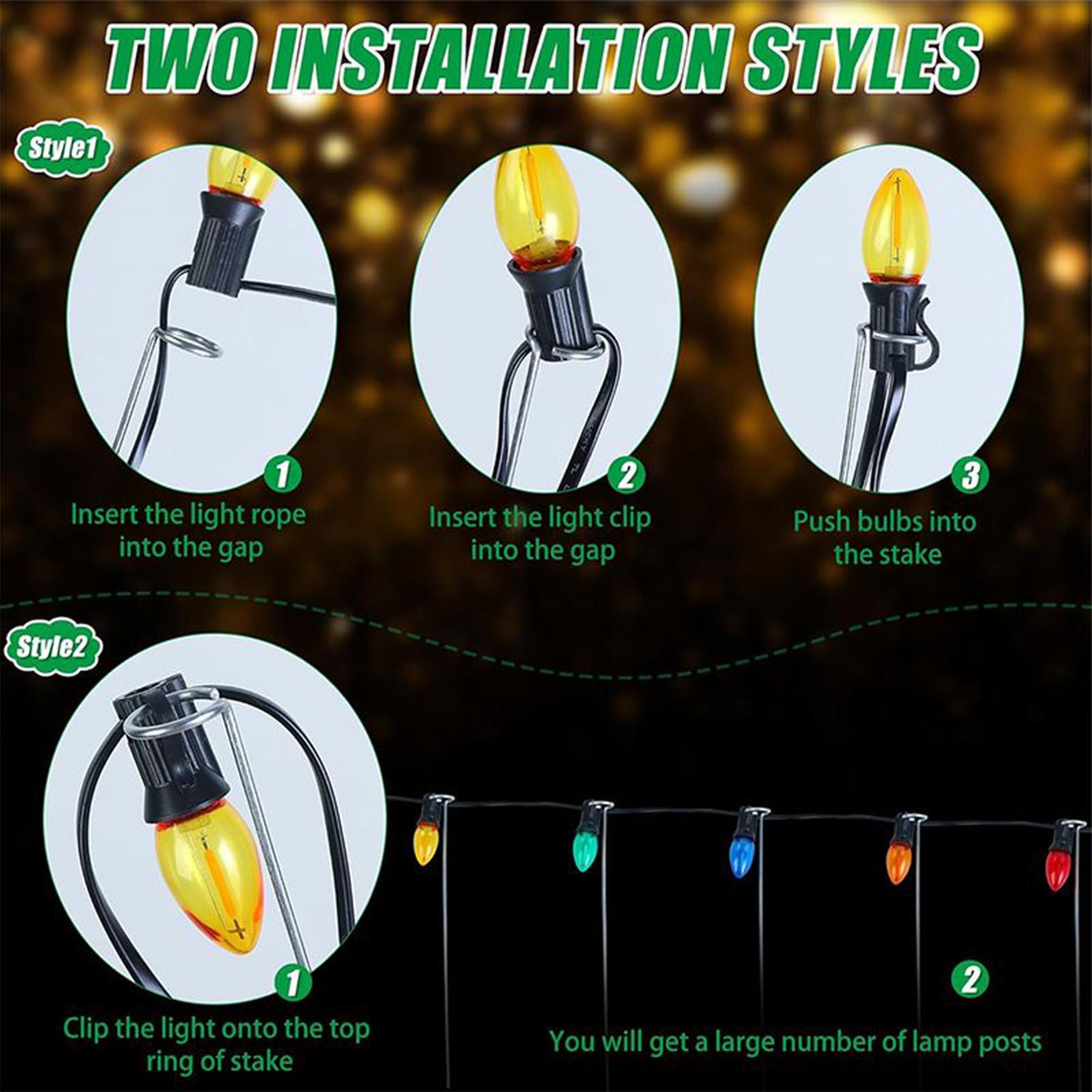 Estacas de luz navideña de 12  - Christmas Lights Outdoor reseña y precio