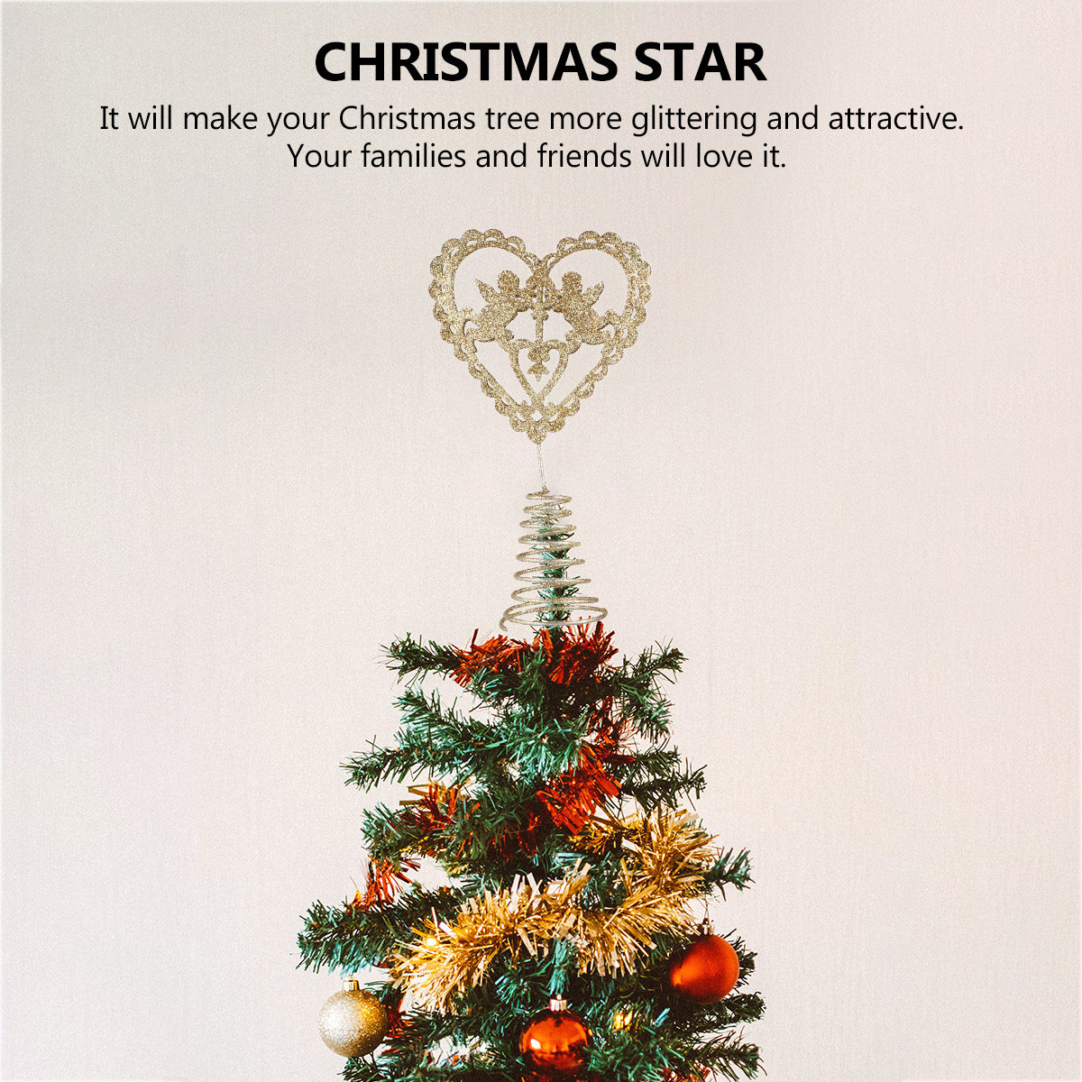 Adorno de estrella para árbol  - Star Tree Topper reseña y precio