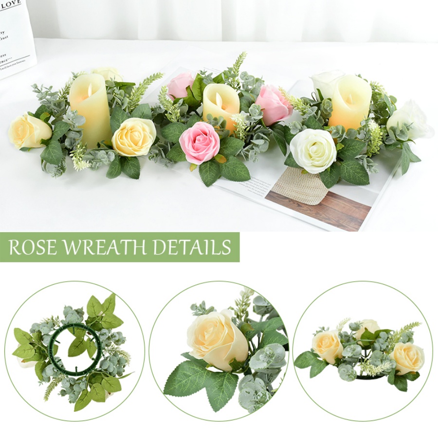 Candelabro con forma de corona - Christmas Wreath Fake reseña y precio