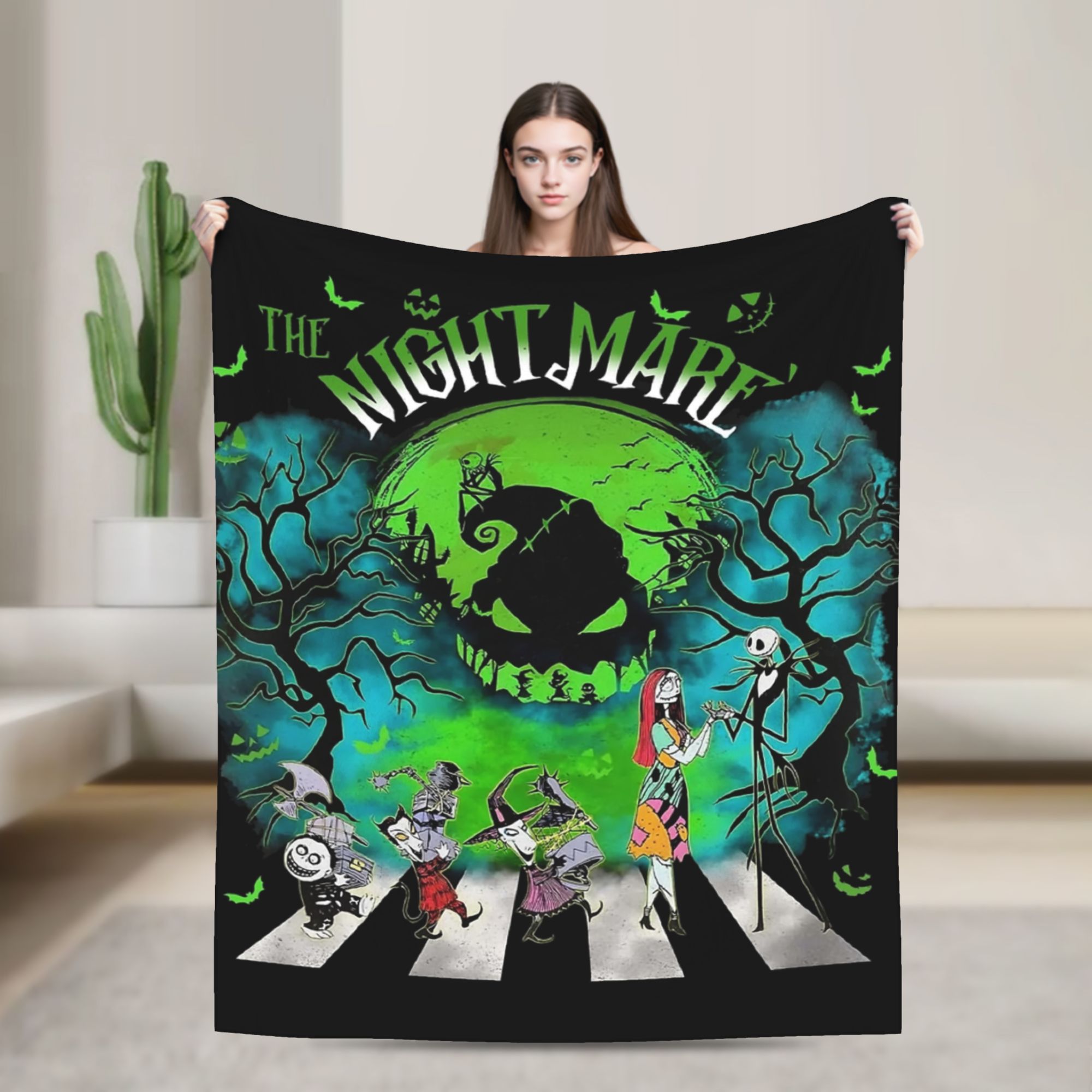 Manta de Franela Oogie Boogie  - Christmas Throw Blanket reseña y precio