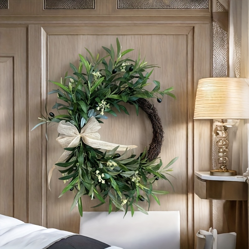 2025 Corona de olivo artificia - Christmas Wreath Fake reseña y precio