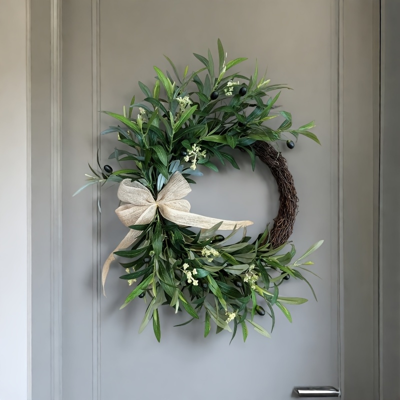 2025 Corona de olivo artificia - Christmas Wreath Fake reseña y precio